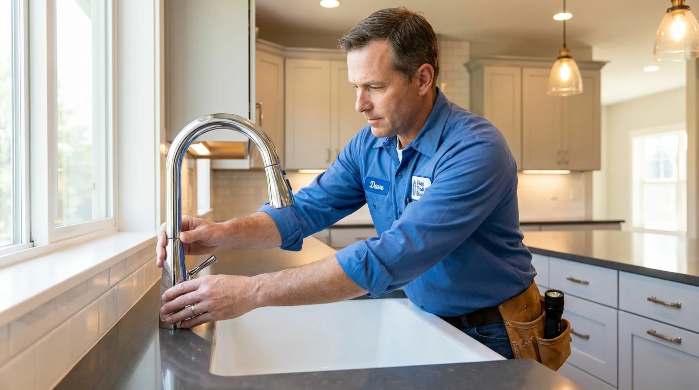 Kitchen faucet installation by Johns Plumbing LLC in Bellerose